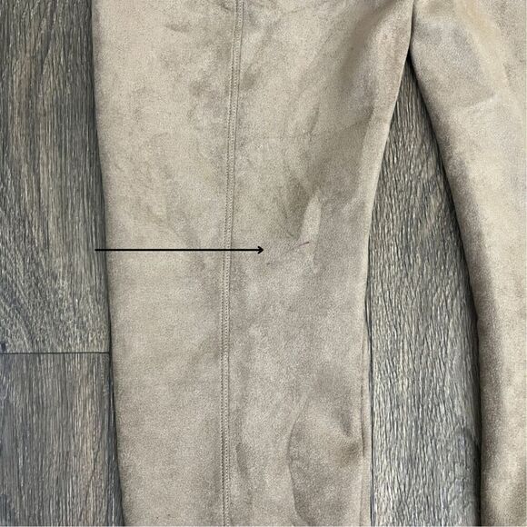 Spanx Women's Size L Camel High Waist Faux Suede Pull On Leggings Stretchy - Picture 17 of 17